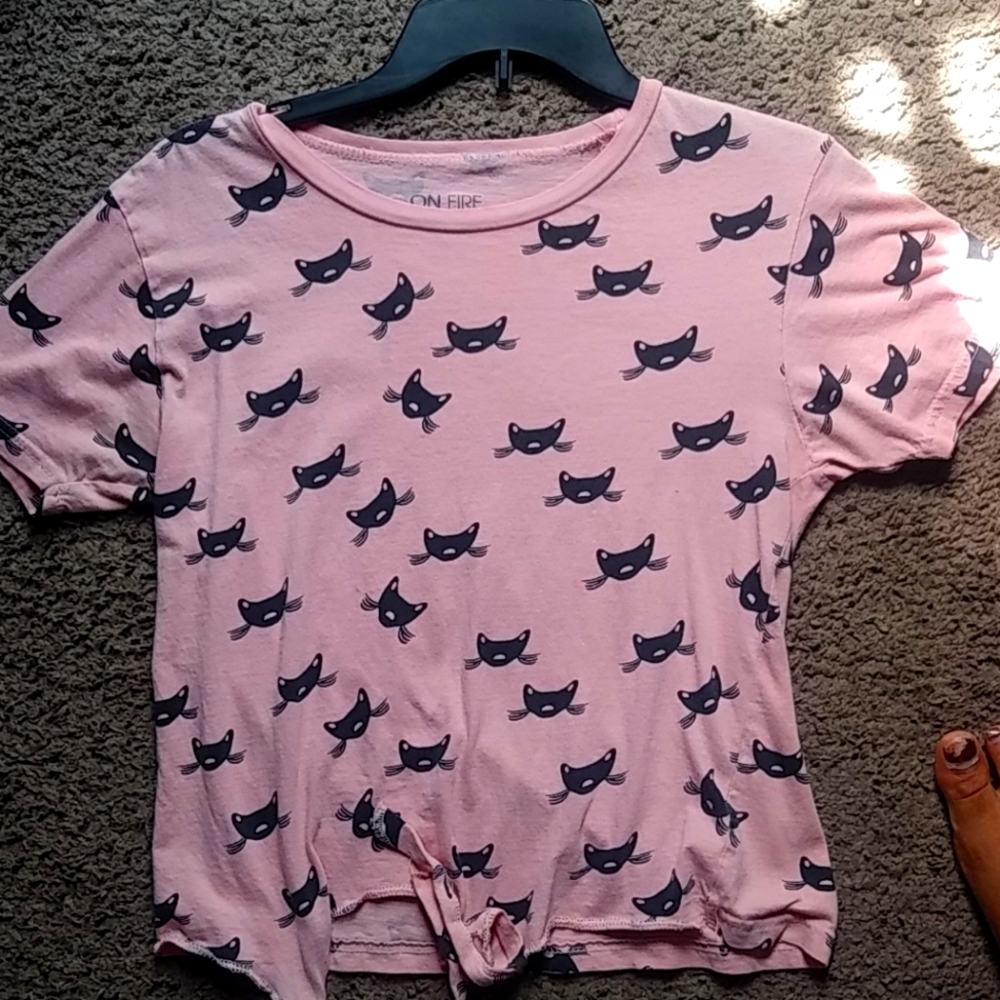 A cute pink and black patterned shirt